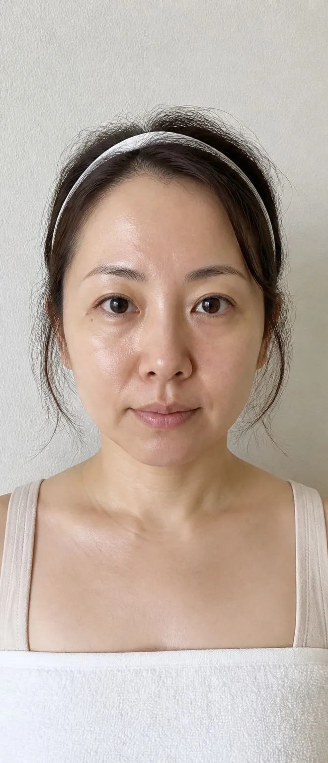 首肩から整えるフェイシャルのビフォーアフター（変化前）